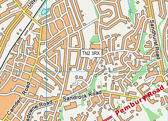 TN2 3RX map - OS VectorMap District (Ordnance Survey)