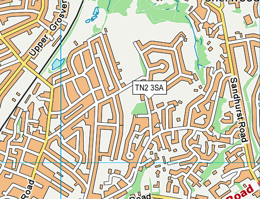 TN2 3SA map - OS VectorMap District (Ordnance Survey)