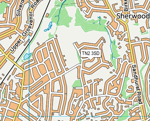 TN2 3SD map - OS VectorMap District (Ordnance Survey)
