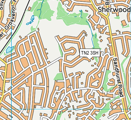 TN2 3SH map - OS VectorMap District (Ordnance Survey)