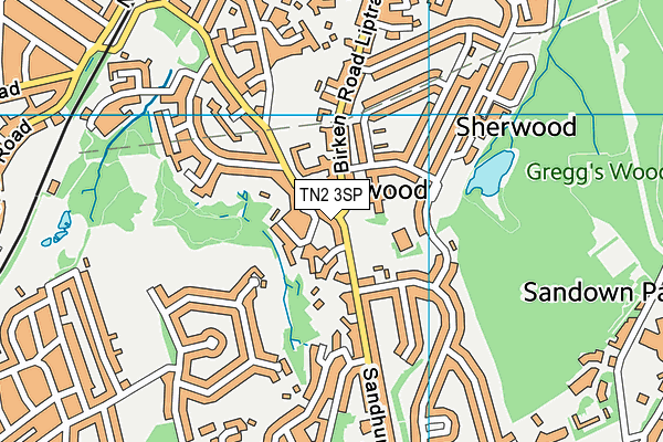 TN2 3SP map - OS VectorMap District (Ordnance Survey)