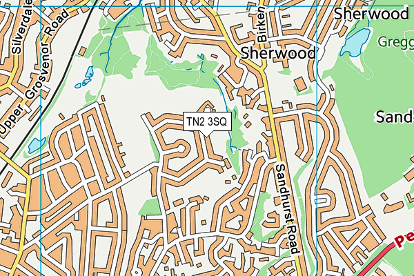 TN2 3SQ map - OS VectorMap District (Ordnance Survey)