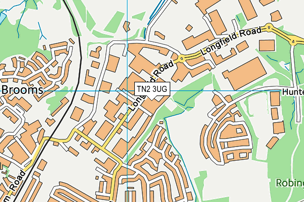 TN2 3UG map - OS VectorMap District (Ordnance Survey)