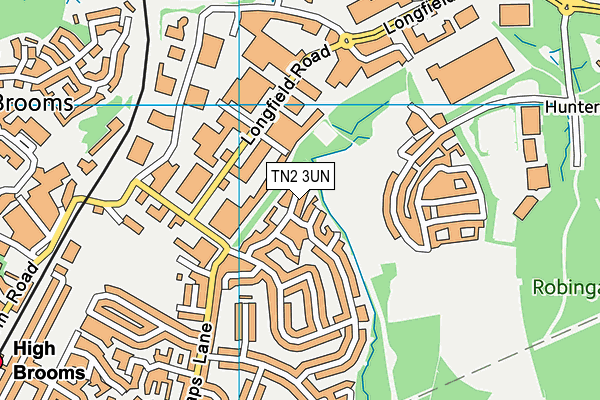 TN2 3UN map - OS VectorMap District (Ordnance Survey)