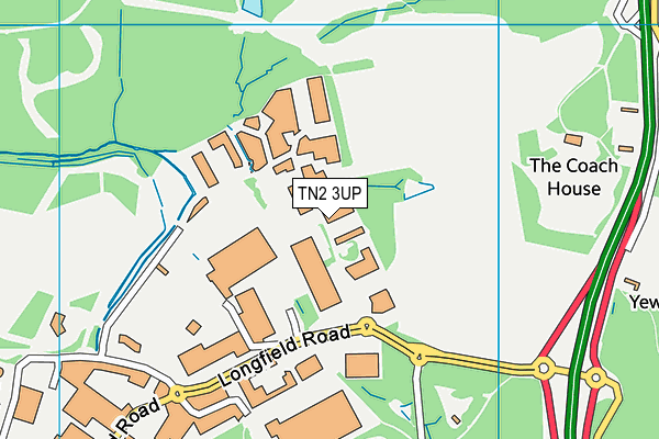 TN2 3UP map - OS VectorMap District (Ordnance Survey)