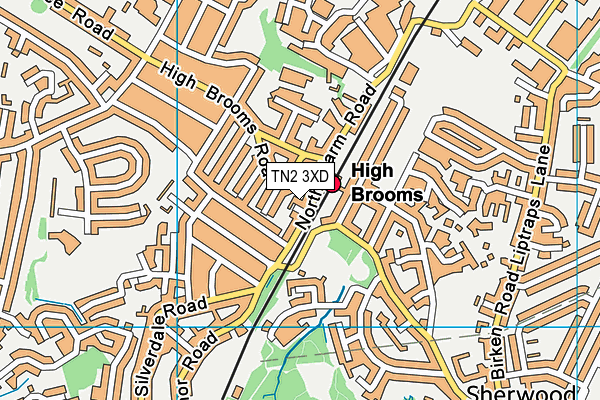 TN2 3XD map - OS VectorMap District (Ordnance Survey)