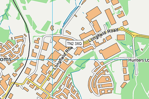 TN2 3XQ map - OS VectorMap District (Ordnance Survey)