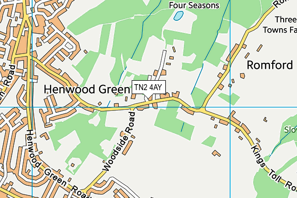 TN2 4AY map - OS VectorMap District (Ordnance Survey)