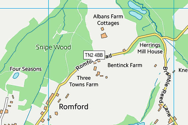 TN2 4BB map - OS VectorMap District (Ordnance Survey)