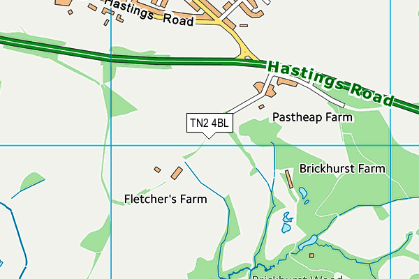 TN2 4BL map - OS VectorMap District (Ordnance Survey)