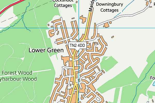 TN2 4DD map - OS VectorMap District (Ordnance Survey)