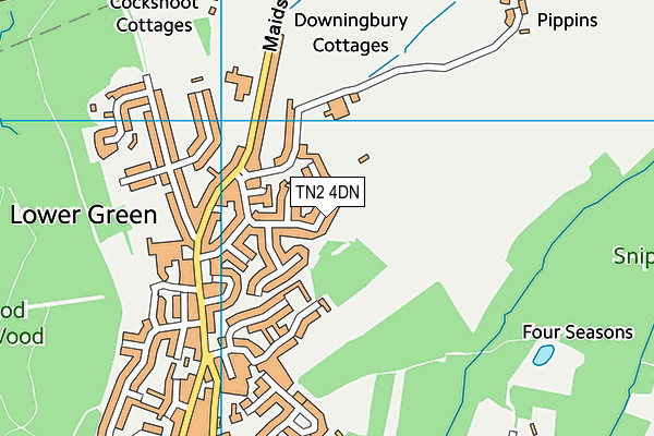TN2 4DN map - OS VectorMap District (Ordnance Survey)