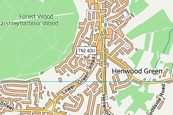 TN2 4DU map - OS VectorMap District (Ordnance Survey)