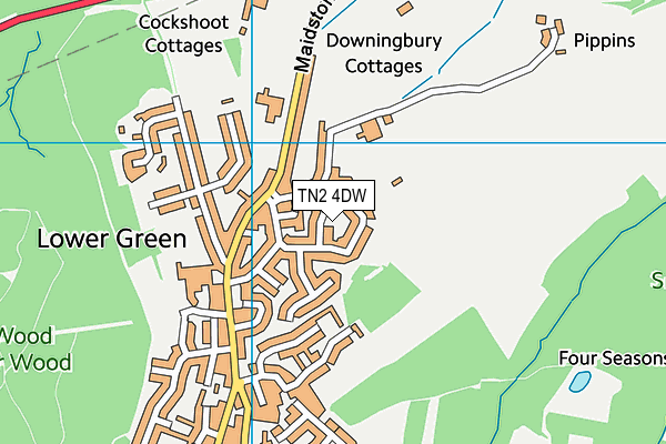 TN2 4DW map - OS VectorMap District (Ordnance Survey)
