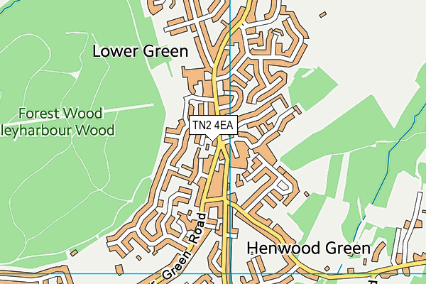 TN2 4EA map - OS VectorMap District (Ordnance Survey)