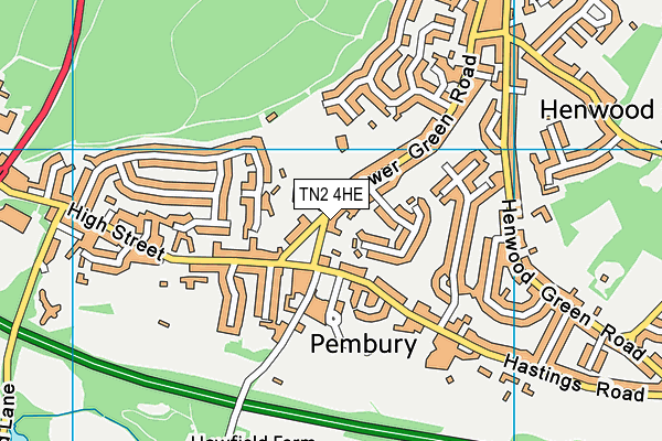 TN2 4HE map - OS VectorMap District (Ordnance Survey)