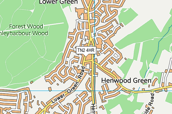 TN2 4HR map - OS VectorMap District (Ordnance Survey)