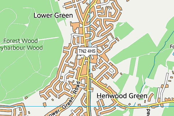 TN2 4HS map - OS VectorMap District (Ordnance Survey)