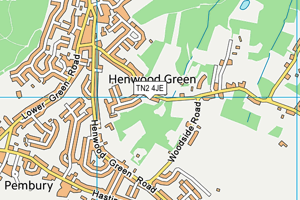 TN2 4JE map - OS VectorMap District (Ordnance Survey)