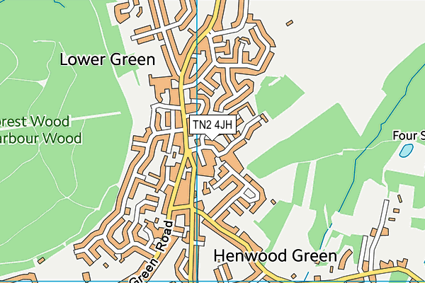 TN2 4JH map - OS VectorMap District (Ordnance Survey)