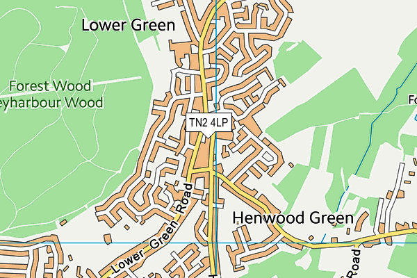 TN2 4LP map - OS VectorMap District (Ordnance Survey)