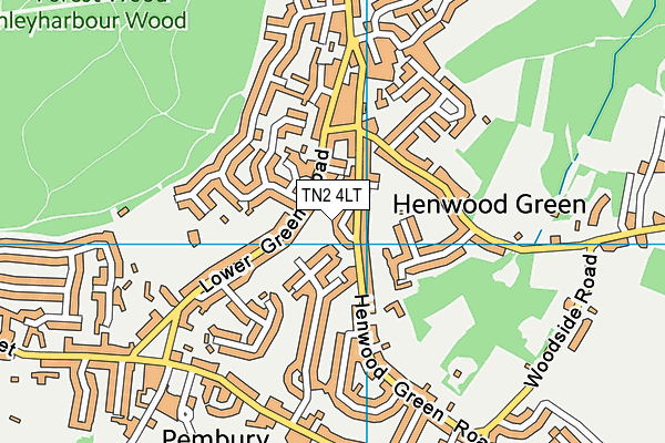 TN2 4LT map - OS VectorMap District (Ordnance Survey)