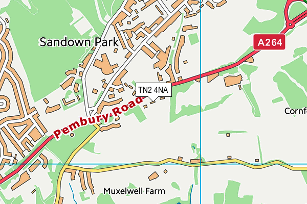 TN2 4NA map - OS VectorMap District (Ordnance Survey)