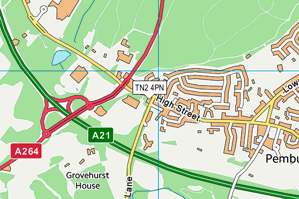 TN2 4PN map - OS VectorMap District (Ordnance Survey)