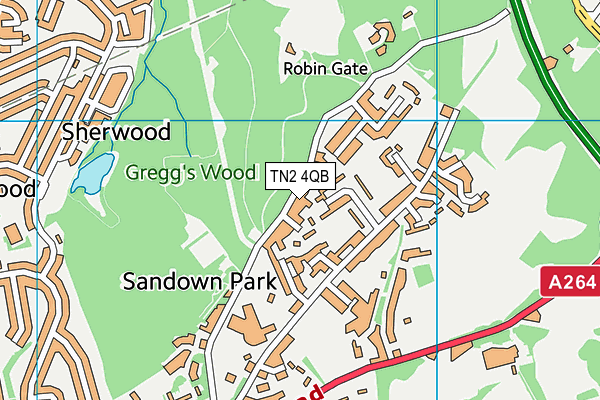 TN2 4QB map - OS VectorMap District (Ordnance Survey)