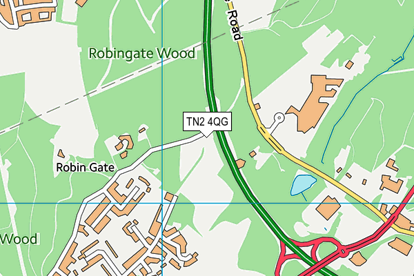 TN2 4QG map - OS VectorMap District (Ordnance Survey)