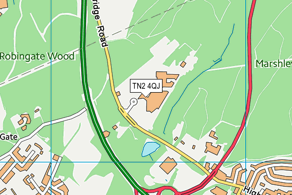 TN2 4QJ map - OS VectorMap District (Ordnance Survey)