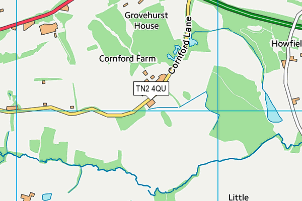 TN2 4QU map - OS VectorMap District (Ordnance Survey)