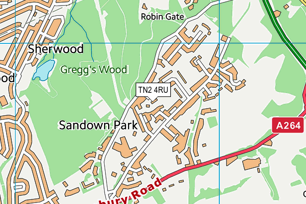 TN2 4RU map - OS VectorMap District (Ordnance Survey)