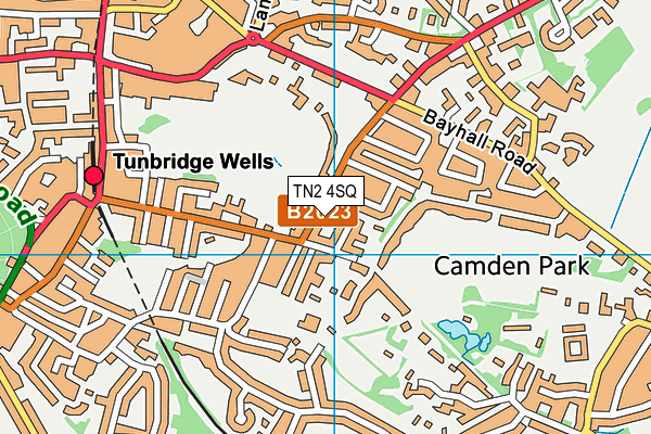 TN2 4SQ map - OS VectorMap District (Ordnance Survey)