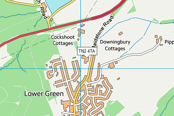 TN2 4TA map - OS VectorMap District (Ordnance Survey)