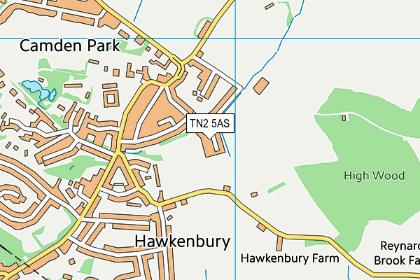 TN2 5AS map - OS VectorMap District (Ordnance Survey)