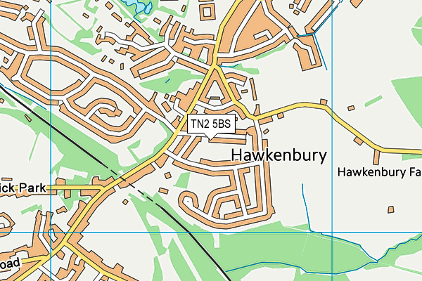 TN2 5BS map - OS VectorMap District (Ordnance Survey)