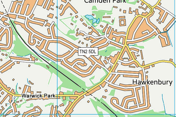 TN2 5DL map - OS VectorMap District (Ordnance Survey)