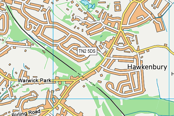 TN2 5DS map - OS VectorMap District (Ordnance Survey)