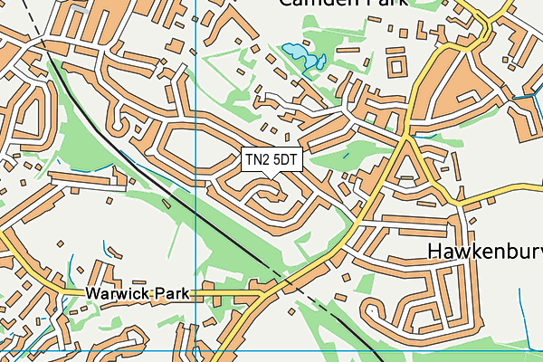 TN2 5DT map - OS VectorMap District (Ordnance Survey)