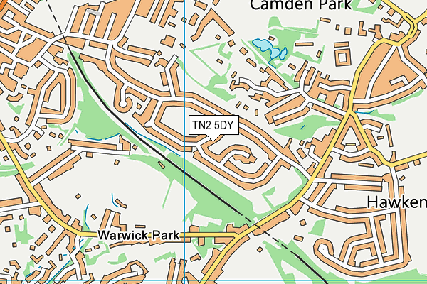TN2 5DY map - OS VectorMap District (Ordnance Survey)
