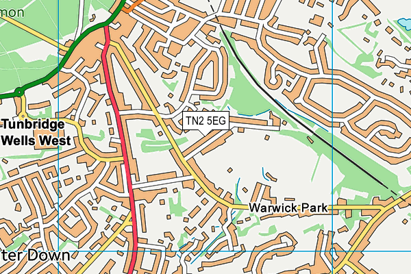 TN2 5EG map - OS VectorMap District (Ordnance Survey)