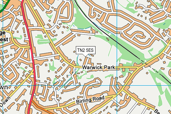 TN2 5ES map - OS VectorMap District (Ordnance Survey)