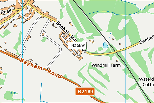 TN2 5EW map - OS VectorMap District (Ordnance Survey)