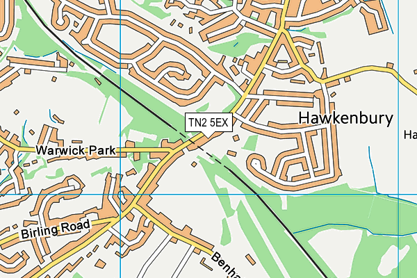 TN2 5EX map - OS VectorMap District (Ordnance Survey)