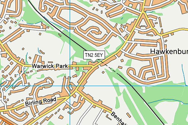 TN2 5EY map - OS VectorMap District (Ordnance Survey)