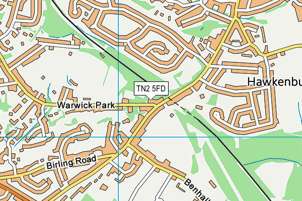 TN2 5FD map - OS VectorMap District (Ordnance Survey)