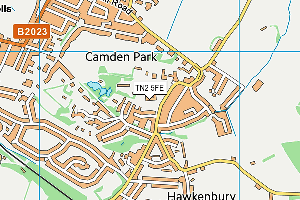 TN2 5FE map - OS VectorMap District (Ordnance Survey)