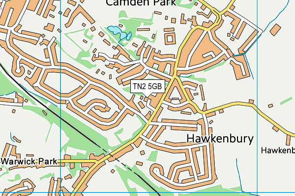 TN2 5GB map - OS VectorMap District (Ordnance Survey)