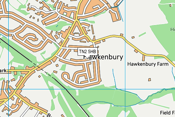 TN2 5HB map - OS VectorMap District (Ordnance Survey)